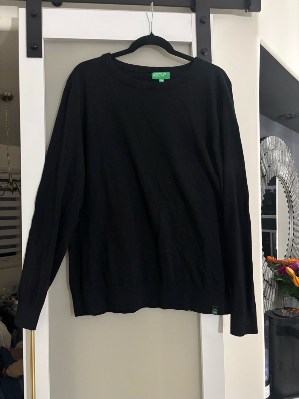 Benetton Crewneck Sweater with Green Logo Tab XXL fits XL-XXL